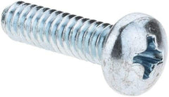 Value Collection - #10-24 UNC, 3/4" Length Under Head Phillips Drive Machine Screw - Pan Head, Grade 2 Steel, Zinc-Plated Finish, Without Washer - Apex Tool & Supply