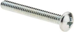 Value Collection - #10-24 UNC, 1-1/2" Length Under Head Phillips Drive Machine Screw - Pan Head, Grade 2 Steel, Zinc-Plated Finish, Without Washer - Apex Tool & Supply