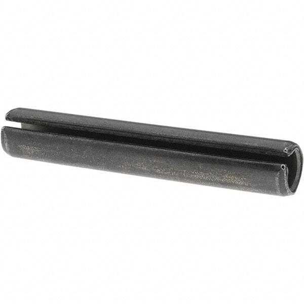 Value Collection - 1/2" Diam x 3" Long Slotted Spring Pin - Grade 1070-1090 Alloy Steel, Black Oxide Finish - Apex Tool & Supply