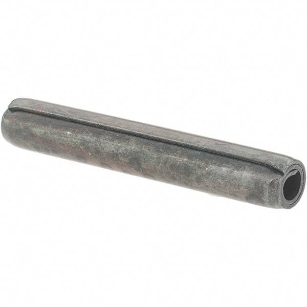 Value Collection - 3/16" Diam x 1-1/4" Long Coiled Spring Pin - Grade 1070-1090 Alloy Steel, Black Oxide Finish - Apex Tool & Supply