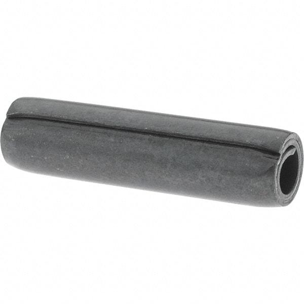 Value Collection - 5/16" Diam x 1-1/4" Long Coiled Spring Pin - Grade 1070-1090 Alloy Steel, Black Oxide Finish - Apex Tool & Supply