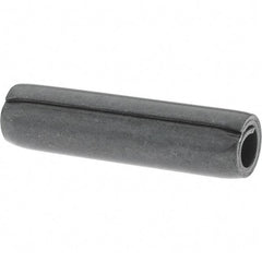 Value Collection - 5/16" Diam x 1-1/4" Long Coiled Spring Pin - Grade 1070-1090 Alloy Steel, Black Oxide Finish - Apex Tool & Supply