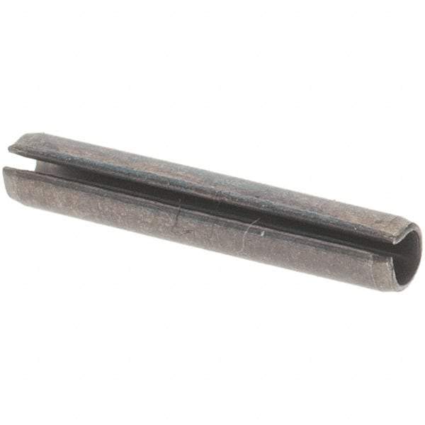 Value Collection - 1/16" Diam x 3/8" Long Slotted Spring Pin - Grade 1070-1090 Alloy Steel, Black Oxide Finish - Apex Tool & Supply