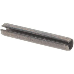 Value Collection - 1/16" Diam x 3/8" Long Slotted Spring Pin - Grade 1070-1090 Alloy Steel, Black Oxide Finish - Apex Tool & Supply