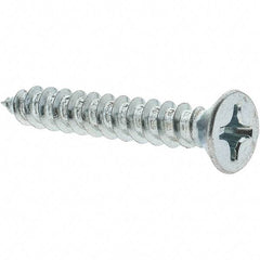 Value Collection - #12 Flat Head Phillips Sheet Metal Screw - Steel, 1-1/2" OAL, Grade 2 - Apex Tool & Supply