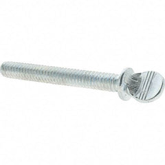 Value Collection - 1/4-20 Oval Shoulder Grade 2 Steel Thumb Screw - 2" OAL, Zinc-Plated Finish - Apex Tool & Supply