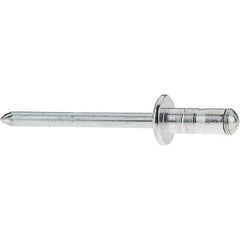 RivetKing - Dome Head Aluminum Multi Grip Blind Rivet - Steel Mandrel, 0.063" to 0.252" Grip, 0.44" Length Under Head, 3/16" Body Diam - Apex Tool & Supply