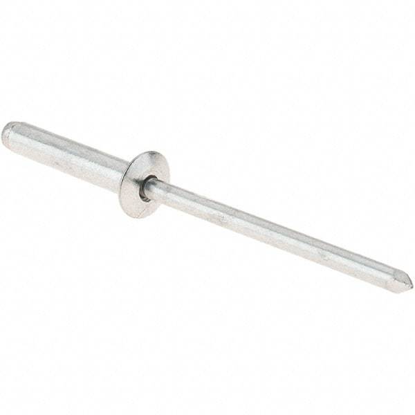 RivetKing - Size 4-8 Dome Head Aluminum Open End Blind Rivet - Aluminum Mandrel, 3/8" to 1/2" Grip, 1/8" Body Diam - Apex Tool & Supply