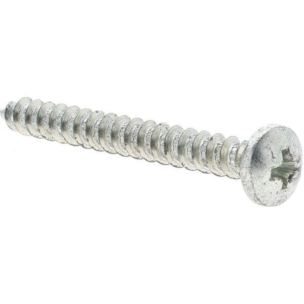 Value Collection - #10 Pan Head Phillips Sheet Metal Screw - Steel, 1-3/4" Length Under Head, Grade 2 - Apex Tool & Supply