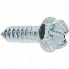 Value Collection - 5/16" Hex Washer Head Slotted Sheet Metal Screw - Steel, 1-1/4" Length Under Head, Grade 2 - Apex Tool & Supply