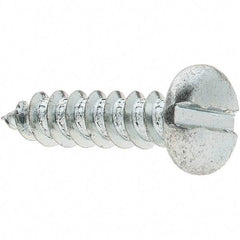 Value Collection - #14 Pan Head Slotted Sheet Metal Screw - Steel, 1" Length Under Head, Grade 2 - Apex Tool & Supply