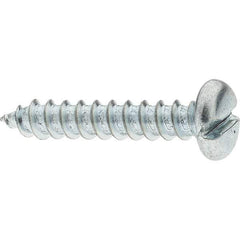 Value Collection - #14 Pan Head Slotted Sheet Metal Screw - Steel, 1-1/4" Length Under Head, Grade 2 - Apex Tool & Supply
