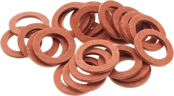 Value Collection - Vulcanized Fibre Standard Flat Washer - 1/2" ID x 3/4" OD, 0.062" Thick, Plain Finish - Apex Tool & Supply