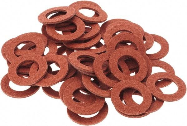 Value Collection - Vulcanized Fibre Standard Flat Washer - 1/4" ID x 0.437" OD, 0.031" Thick, Plain Finish - Apex Tool & Supply