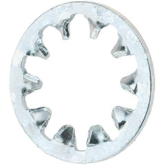 Value Collection - 1/4" Screw, Steel Internal Tooth Lock Washer - Zinc-Plated, Grade 2 - Apex Tool & Supply