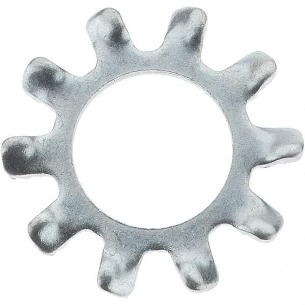 Value Collection - 1/4" Screw, Steel External Tooth Lock Washer - Zinc-Plated, Grade 2 - Apex Tool & Supply