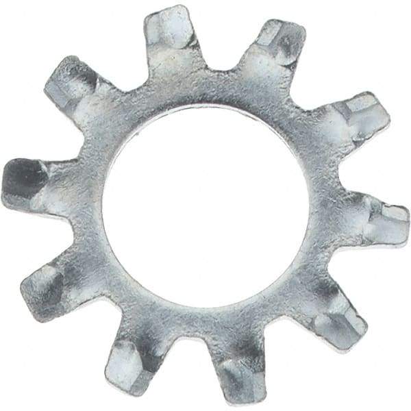 Value Collection - #10 Screw, Steel External Tooth Lock Washer - Zinc-Plated, Grade 2 - Apex Tool & Supply