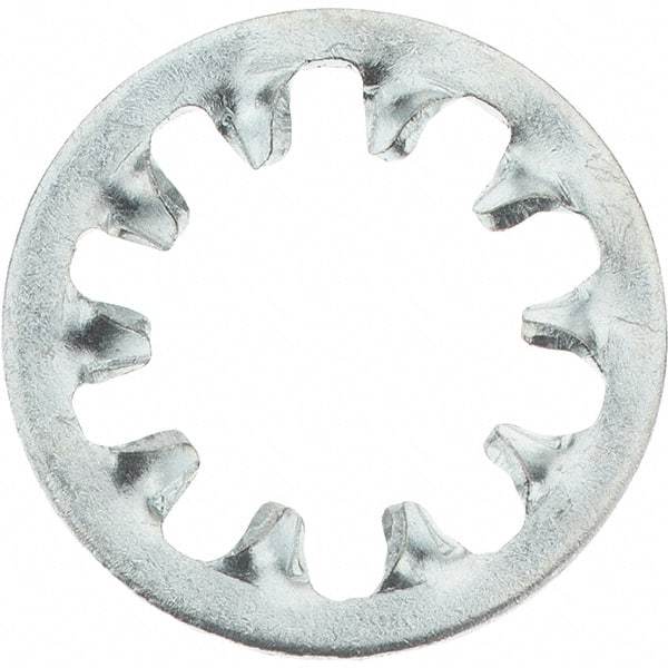 Made in USA - 5/16" Screw, Steel Internal Tooth Lock Washer - Zinc-Plated, Grade 2 - Apex Tool & Supply