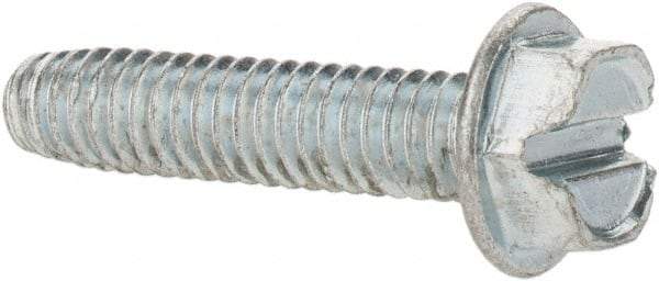 Value Collection - #8-32 UNC Thread, 3/4" Length Under Head, Hex Drive Steel Thread Cutting Screw - Hex Head, Grade 2, Point Type F, Zinc-Plated Finish - Apex Tool & Supply