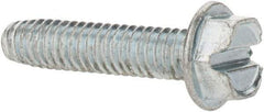 Value Collection - #8-32 UNC Thread, 3/4" Length Under Head, Hex Drive Steel Thread Cutting Screw - Hex Head, Grade 2, Point Type F, Zinc-Plated Finish - Apex Tool & Supply