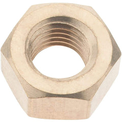 Value Collection - 5/16-24 UNF Brass Right Hand Hex Nut - 1/2" Across Flats, 17/64" High - Apex Tool & Supply