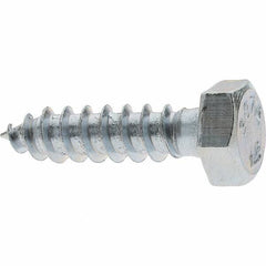 Value Collection - 5/16 Screw, 1-1/4" Length Under Head, Steel, Hex Head Lag Screw - Zinc-Plated, Grade 2 - Apex Tool & Supply