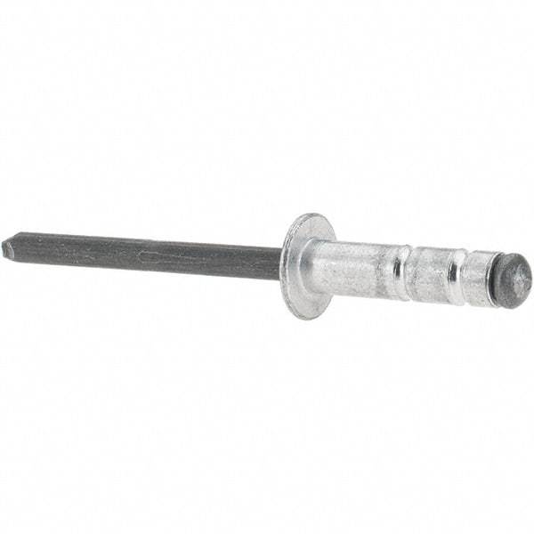 RivetKing - Dome Head Aluminum Open End Blind Rivet - Steel Mandrel, 0.252" to 0.504" Grip, 0.731" Length Under Head, 3/16" Body Diam - Apex Tool & Supply