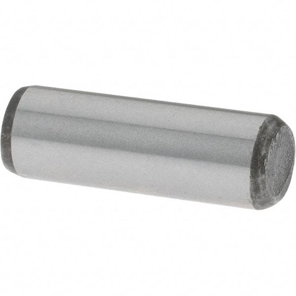 Value Collection - 1/4" Diam x 3/4" Pin Length Grade 8 Alloy Steel Standard Dowel Pin - C 50-58 Hardness, 12,800 Lb Breaking Strength, 1 Beveled & 1 Rounded End - Apex Tool & Supply