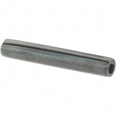 Value Collection - 5/32" Diam x 1" Long Coiled Spring Pin - Grade 1070-1090 Alloy Steel, Black Oxide Finish - Apex Tool & Supply