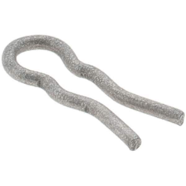 Value Collection - 3/32" Groove, 23/64" Long, Plain Spring Steel Hair Pin Clip - 1/16" Clip Diam, 0.026" Shaft Diam, Grade 2 - Apex Tool & Supply