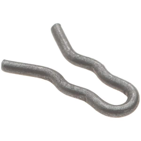 Value Collection - 5/64" Groove, 9/32" Long, Plain Spring Steel Hair Pin Clip - 1/16" Clip Diam, 0.026" Shaft Diam, Grade 2 - Apex Tool & Supply
