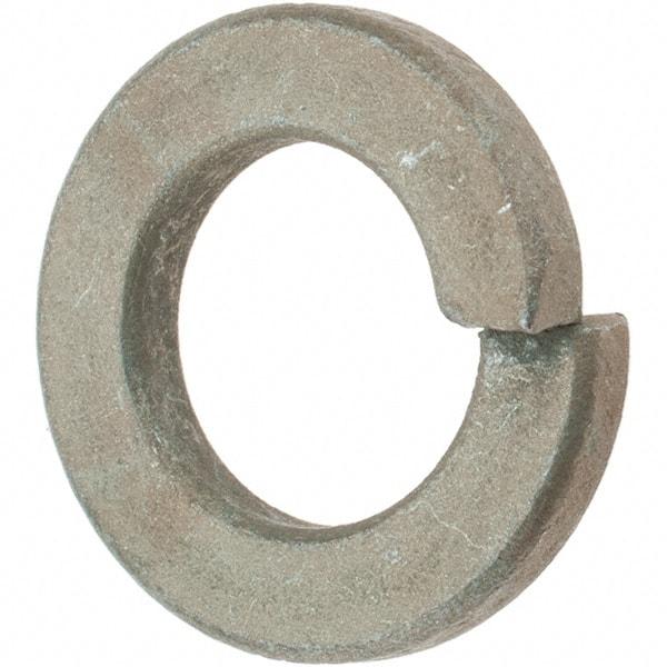 Value Collection - 7/16", 0.109" Thick Split Lock Washer - AISI 4037 Alloy Steel, Zinc Yellow Dichromate Finish, 0.44" Min ID, 0.45" Max ID, 0.776" Max OD - Apex Tool & Supply