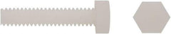 Electro Hardware - 1/4-20 UNC, 1-1/2" Length Under Head Hex Head Cap Screw - Partially Threaded, Grade 6/6 Nylon, Uncoated, 7/16" Hex - Apex Tool & Supply