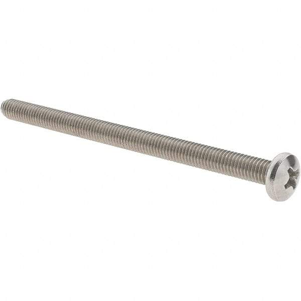 Value Collection - #10-32 UNF, 3" Length Under Head Phillips Drive Machine Screw - Pan Head, Grade 18-8 Stainless Steel, Uncoated, Without Washer - Apex Tool & Supply