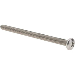 Value Collection - #10-32 UNF, 3" Length Under Head Phillips Drive Machine Screw - Pan Head, Grade 18-8 Stainless Steel, Uncoated, Without Washer - Apex Tool & Supply