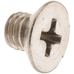 Value Collection - #10-32 UNC, 1/4" OAL Phillips Drive Machine Screw - Oval Head, Grade 18-8 Stainless Steel, Uncoated, Without Washer - Apex Tool & Supply