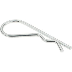 Value Collection - 3/8 to 5/8" Shaft Diam, 2-5/16" Long, 3/32" Wire Diam, Hair Pin Cotter - Grade 2 Spring Steel, Plain Steel Finish - Apex Tool & Supply