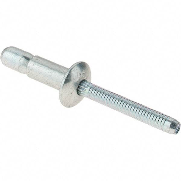 Value Collection - Protruding Head Steel Structural Blind Rivet - Steel Mandrel, 0.08" to 3/8" Grip, 0.53" Head Diam, 0.261" to 0.272" Hole Diam, 0.56" Length Under Head, 1/4" Body Diam - Apex Tool & Supply