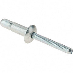 Value Collection - Protruding Head Steel Structural Blind Rivet - Steel Mandrel, 0.08" to 3/8" Grip, 0.53" Head Diam, 0.261" to 0.272" Hole Diam, 0.56" Length Under Head, 1/4" Body Diam - Apex Tool & Supply