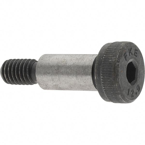 Value Collection - 8mm Shoulder Diam x 16mm Shoulder Length, M6x1 Metric Coarse, Hex Socket Shoulder Screw - 12.9 Alloy Steel, Uncoated, 5.32 to 5.5mm Head Height x 12.73 to 13mm Head Diam - Apex Tool & Supply