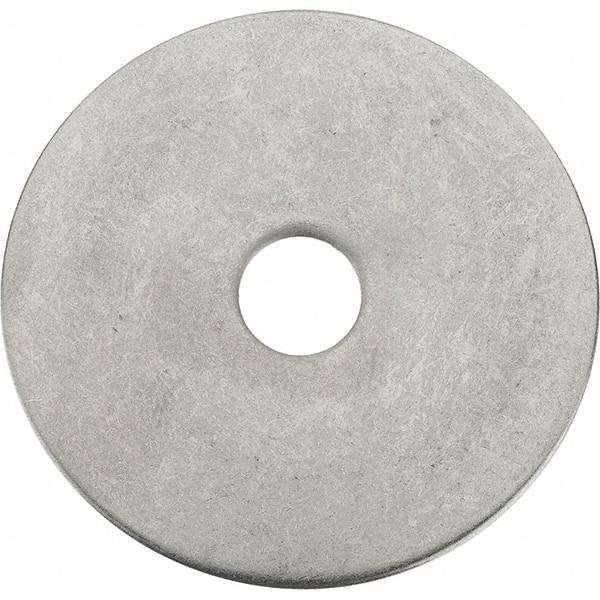 Value Collection - 3/8" Screw, Grade 18-8 Stainless Steel Fender Flat Washer - 25/64" ID x 2" OD - Apex Tool & Supply