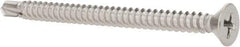 Value Collection - #10, Flat Head, Phillips Drive, 2-1/2" OAL, #3 Point, Self Drilling Screw - Grade 410 Stainless Steel - Apex Tool & Supply