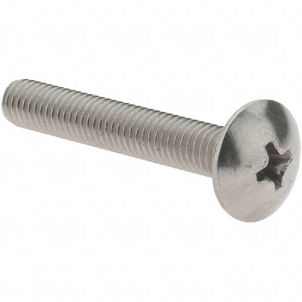 Value Collection - #10-32 UNF, 1-1/4" Length Under Head Phillips Drive Machine Screw - Truss Head, Grade 18-8 Stainless Steel, Uncoated, Without Washer - Apex Tool & Supply