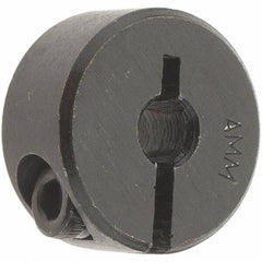 Value Collection - 4mm Bore, Steel, One Piece Clamp Collar - 11/16" Outside Diam - Apex Tool & Supply