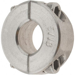 Value Collection - 5/16" Bore, Stainless Steel, Two Piece Shaft Collar - 11/16" Outside Diam, 5/16" Wide - Apex Tool & Supply