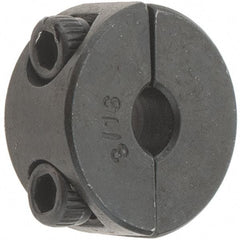 Value Collection - 3/16" Bore, Steel, Two Piece Shaft Collar - 11/16" Outside Diam, 5/16" Wide - Apex Tool & Supply