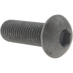 Value Collection - M16x2.00 Metric Coarse Hex Socket Drive, Button Screw - Grade 12.9 Alloy Steel, Black Oxide Finish, Fully Threaded, 45mm Length Under Head - Apex Tool & Supply