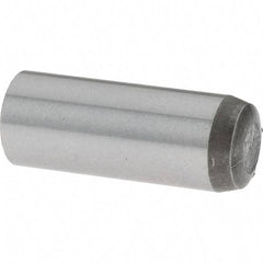 Value Collection - 6mm Diam x 16mm Pin Length Grade 8 Alloy Steel Precision Dowel Pin - Bright Finish, 1 Rounded End - Apex Tool & Supply