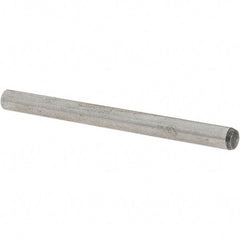 Value Collection - 4mm Diam x 50mm Pin Length Grade 8 Steel Precision Dowel Pin - Bright Finish, 1 Rounded End - Apex Tool & Supply