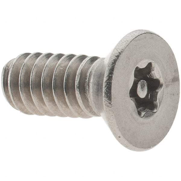 Value Collection - #10-24 UNC Pin In Torx Drive, Flat Screw - Grade 18-8 Stainless Steel, Uncoated, 1/2" OAL - Apex Tool & Supply